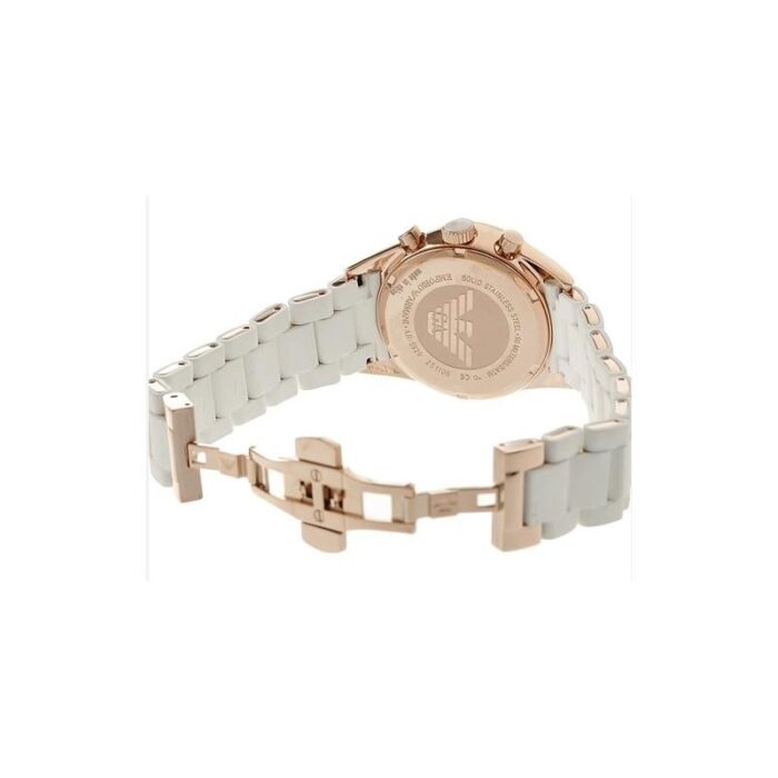 Emporio Armani Ladies Rose Gold Chronograph Watch - AR5920 - Image 2